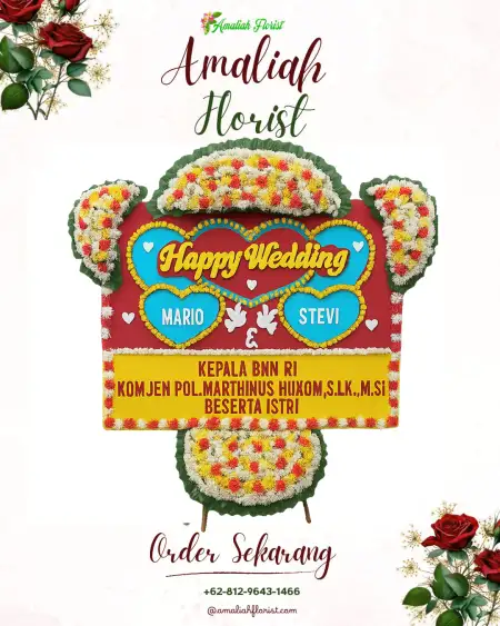 Papan Bunga Pernikahan Landasan Ulin Barat